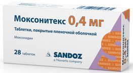 Моксонитекс 0,4мг 28 шт. таблетки Sandoz D.D.