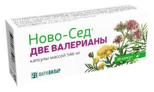 Ново-сед две валерианы капсулы 30 шт. Ново-сед две валерианы капсулы 30 шт.