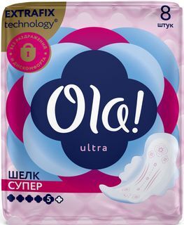 Ола ультра супер прокладки шелковая сеточка 8 шт. Ола ультра супер прокладки шелковая сеточка 8 шт.