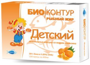 Рыбий Жир Биоконтур капсулы жевательные 0,4г Апельсин для детей 100 шт. Биоконтур Рыбий Жир Биоконтур капсулы жевательные 0,4г Апельсин для детей 100 шт. Биоконтур