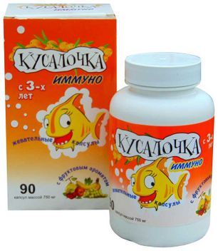 Кусалочка Иммуно капсулы жевательные для детей 90 шт. РеалКапс