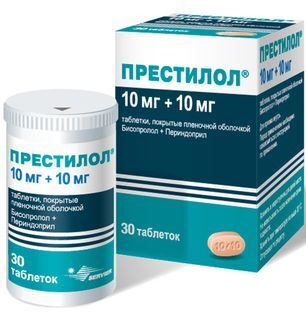 Престилол 10мг+10мг 30 шт. таблетки покрытые пленочной оболочкой Престилол 10мг+10мг 30 шт. таблетки покрытые пленочной оболочкой