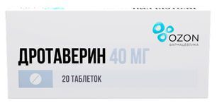 Дротаверин 40мг 20 шт. таблетки Озон Дротаверин 40мг 20 шт. таблетки Озон