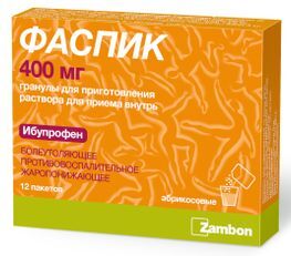 Фаспик 400мг 3г 12 шт. гранулы для приготовления раствора для приема внутрь абрикосовые Фаспик 400мг 3г 12 шт. гранулы для приготовления раствора для приема внутрь абрикосовые
