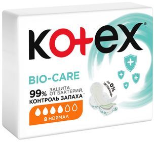 Котекс био-кэа прокладки нормал 8 шт. Котекс био-кэа прокладки нормал 8 шт.
