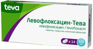 Левофлоксацин-тева 500мг 14 шт. таблетки покрытые пленочной оболочкой
