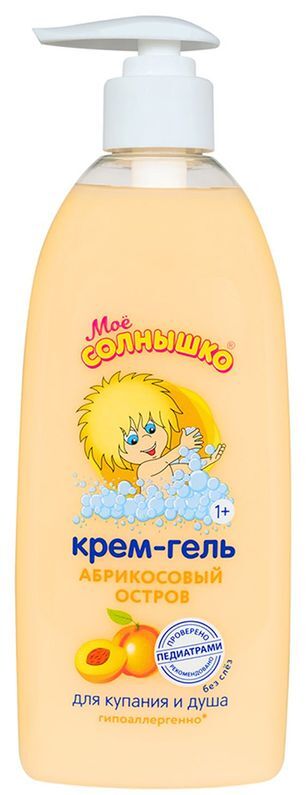 Мое Солнышко крем-гель для купания и душа детский Абрикосовый остров 400мл Аванта Мое Солнышко крем-гель для купания и душа детский Абрикосовый остров 400мл Аванта