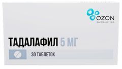 Тадалафил 5мг 30 шт. таблетки покрытые пленочной оболочкой Тадалафил 5мг 30 шт. таблетки покрытые пленочной оболочкой