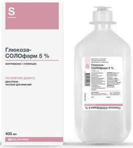 Глюкоза-солофарм 5% 400мл раствор для инфузий домус Глюкоза-солофарм 5% 400мл раствор для инфузий домус