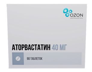 Аторвастатин 40мг 90 шт. таблетки покрытые пленочной оболочкой