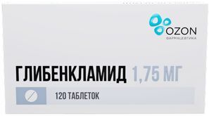 Глибенкламид 1,75г 120 шт. таблетки Глибенкламид 1,75г 120 шт. таблетки