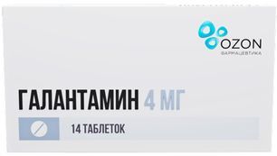 Галантамин 4мг 14 шт. таблетки покрытые пленочной оболочкой Галантамин 4мг 14 шт. таблетки покрытые пленочной оболочкой