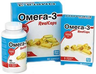 Омега-3 капсулы 60% концентрат 600мг (1г) N90+N80+N30 РеалКапс