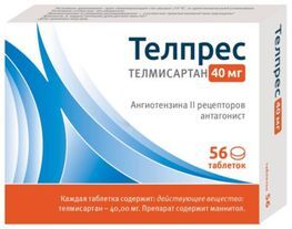 Телпрес 40мг 56 шт. таблетки Телпрес 40мг 56 шт. таблетки