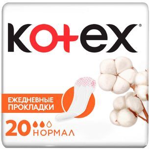 Котекс прокладки ежедневные Нормал 20 шт.