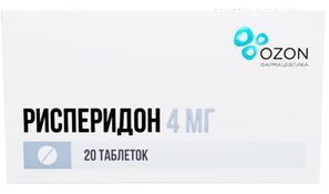 Рисперидон 4мг 20 шт. таблетки покрытые пленочной оболочкой Рисперидон 4мг 20 шт. таблетки покрытые пленочной оболочкой
