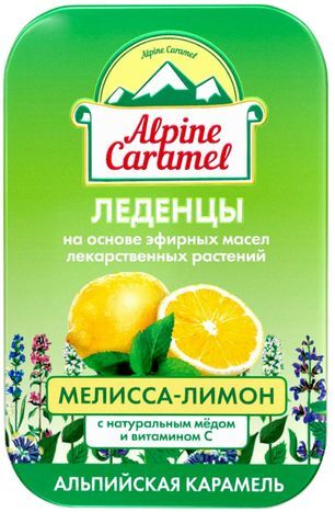 Альпийская карамель леденцы детские мёд/витамин с/мелисса-лимон 53г Альпийская карамель леденцы детские мёд/витамин с/мелисса-лимон 53г