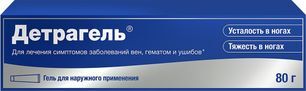 Детрагель 100Ме/г+10мг/г+10мг/г 80г гель для наружного применения Детрагель 100Ме/г+10мг/г+10мг/г 80г гель для наружного применения