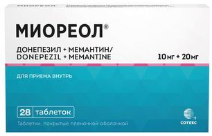 Миореол 10мг+20мг 28 шт. таблетки покрытые пленочной оболочкой