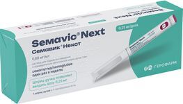 Семавик Некст 0,25мг/доза 3мл раствор для подкожного введения шприц-ручки в комплекте с иглами 4шт Семавик Некст 0,25мг/доза 3мл раствор для подкожного введения шприц-ручки в комплекте с иглами 4шт