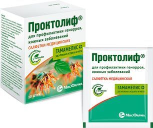 Проктолиф салфетки медицинские 10 шт. Московская фармацевтическая фабрика Проктолиф салфетки медицинские 10 шт. Московская фармацевтическая фабрика