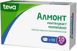 Алмонт 10мг 98 шт. таблетки покрытые пленочной оболочкой Алмонт 10мг 98 шт. таблетки покрытые пленочной оболочкой