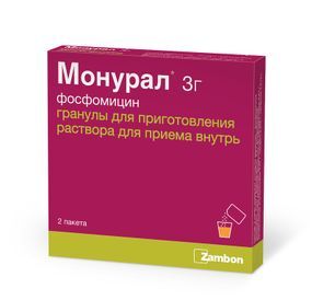 Монурал 3г 2 шт. гранулы для приготовления раствора для приема внутрь Zambon S.P.A.