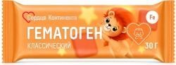 Сердце континента гематоген классический для детей с 3 лет 30г Сердце континента гематоген классический для детей с 3 лет 30г